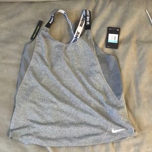 Nike Dry Elastka Tank in Carbon Heather